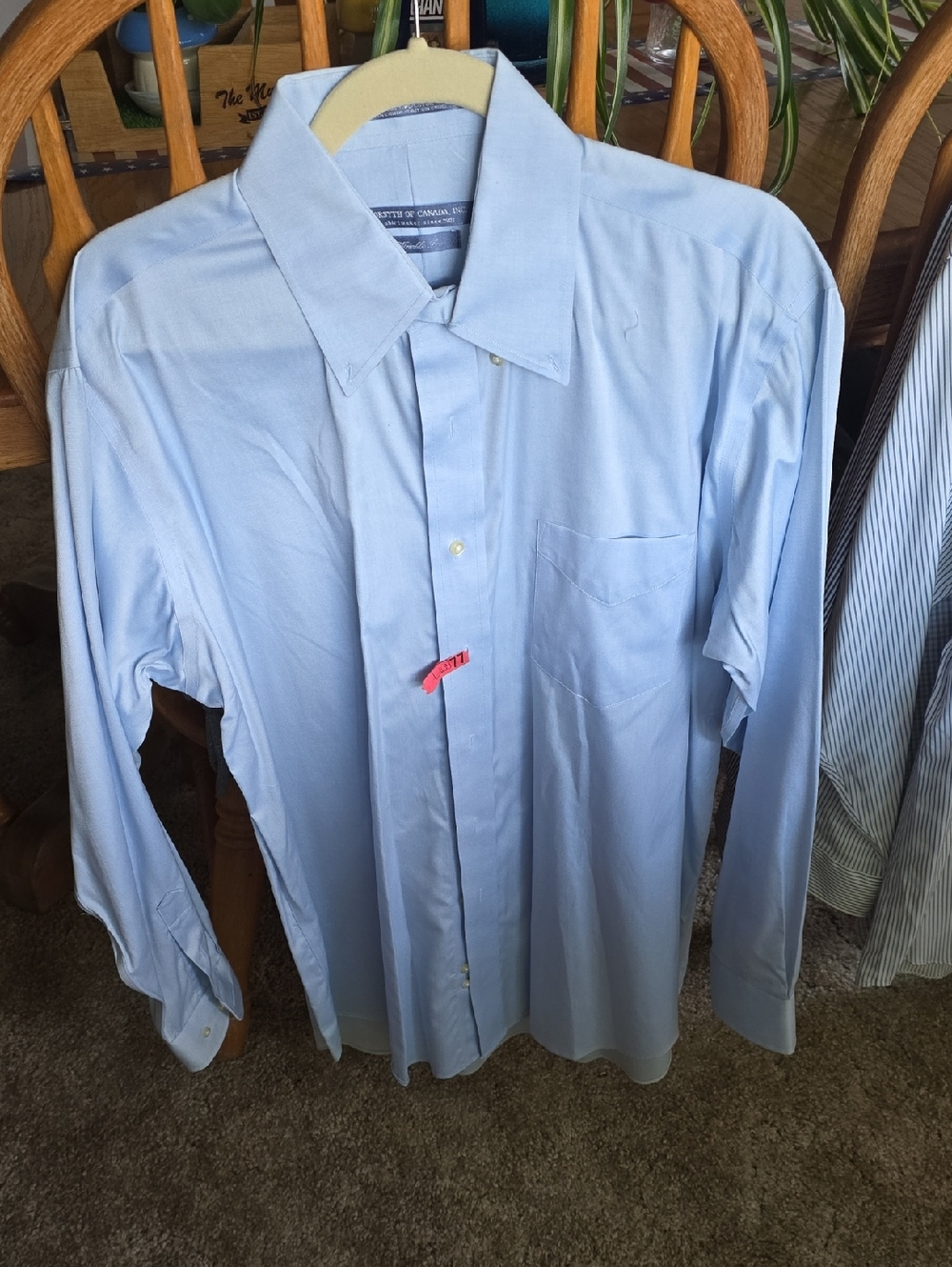 Classic Light Blue Long-Sleeve Dress Shirt - Point Collar